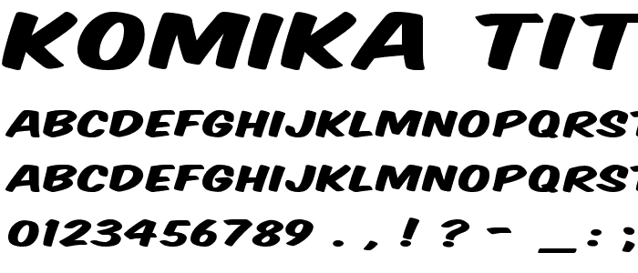 Komika Title - Wide font